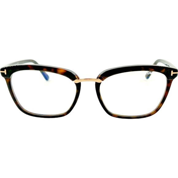 Tom Ford FT5550B Women's Eyeglass Frame Dark Havana Rose Gold - Picture 3 of 6